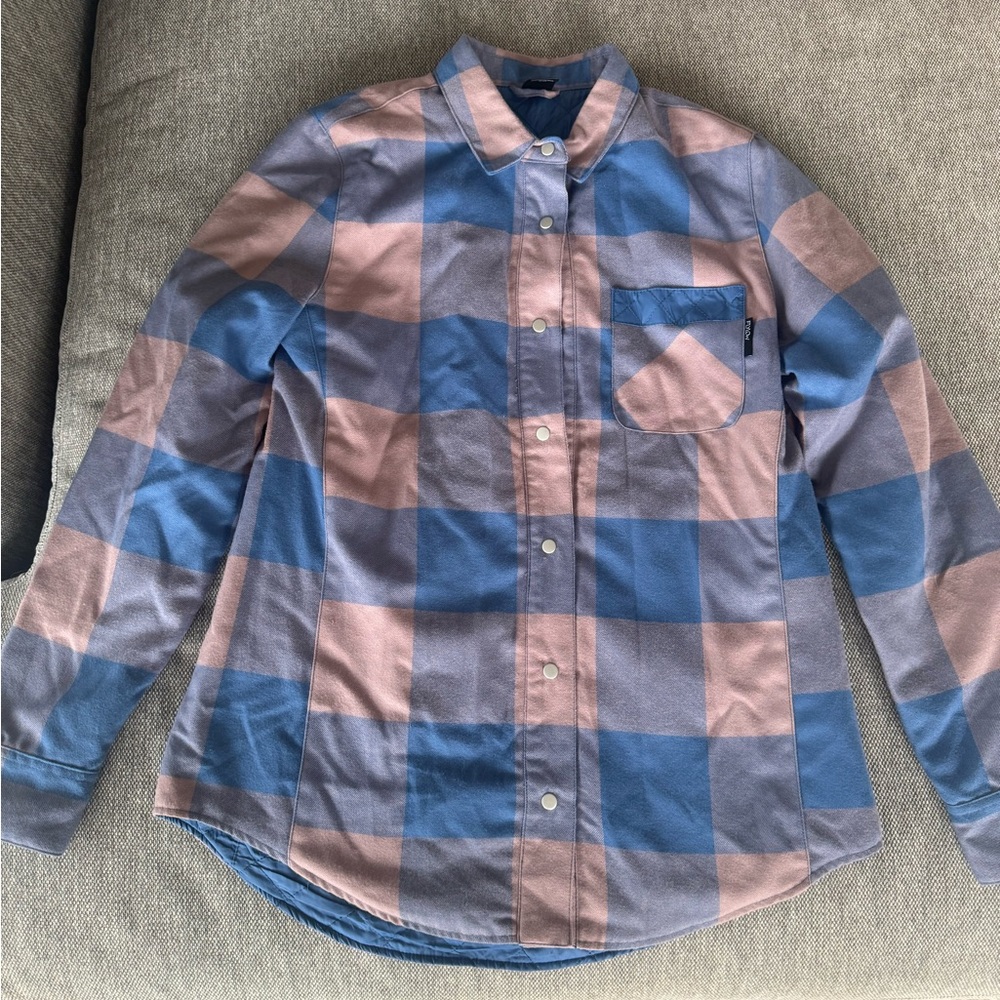 Women's Blue and Pink Plaid Ski Jacket